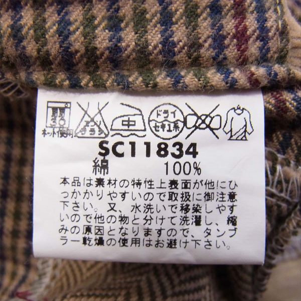 SUGAR CANE シュガーケーン SC11834 メンズ パッチワーク ベスト ジレ ブラウン系 ブラウン系 38【中古】