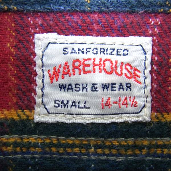 WAREHOUSE ウエアハウス コットン チェック ヘビー ネル シャツ マルチカラー系  マルチカラー系 S【中古】