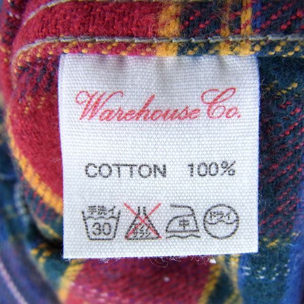 WAREHOUSE ウエアハウス コットン チェック ヘビー ネル シャツ マルチカラー系  マルチカラー系 S【中古】