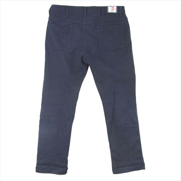 SON OF THE CHEESE サノバチーズ SC1520-PN02 JERSEY PANTS ジップフライ ストレート パンツ ネイビー系 ネイビー系 34【中古】