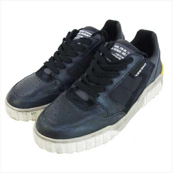 DIESEL ディーゼル S-RUA LOW 90 ローカット スニーカー スニーカー 黒系 25.5cm 黒系 25.5cm【中古】