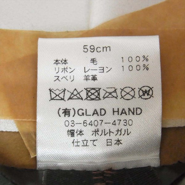 GLADHAND & Co. グラッドハンド JOHN G ビーバー ハット  帽子 ブラウン系 59cm【美品】【中古】