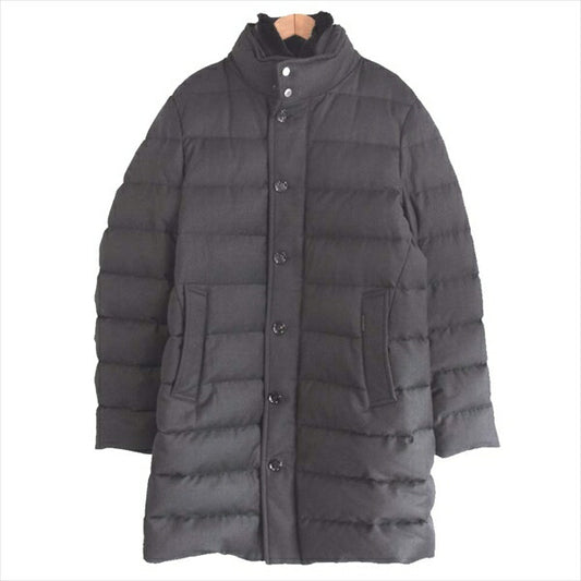 ムーレー ALFIERI FUR L カシミア混ウール ダウンジャケットコート ダウン ジャケット グレー系 48【美品】【中古】