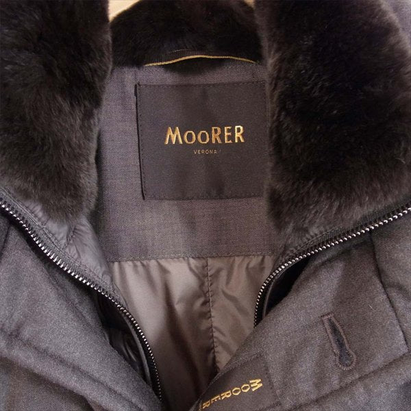 ムーレー ALFIERI FUR L カシミア混ウール ダウンジャケットコート ダウン ジャケット グレー系 48【美品】【中古】