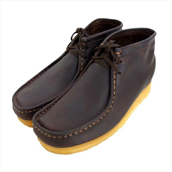 Clarks クラークス 35422 WALLABEE BOOT クレープ ソール ワラビー ブーツ ブラウン系 ブラウン系 8.5【新古品】【未使用】【中古】