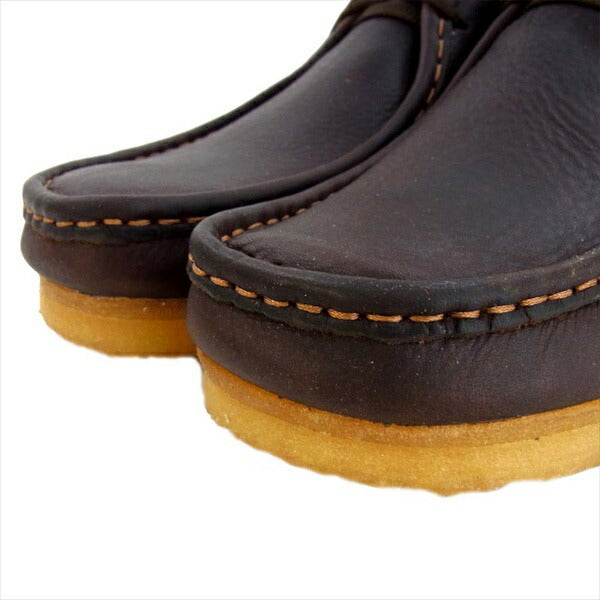 Clarks クラークス 35422 WALLABEE BOOT クレープ ソール ワラビー ブーツ ブラウン系 ブラウン系 8.5【新古品】【未使用】【中古】