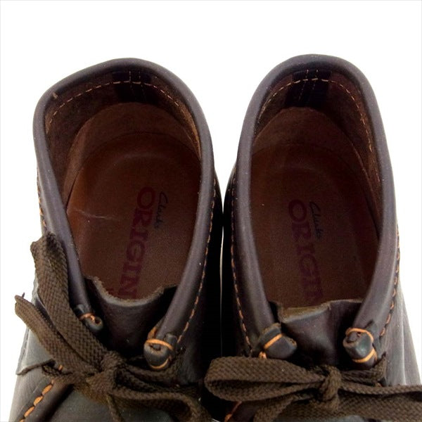 Clarks クラークス 35422 WALLABEE BOOT クレープ ソール ワラビー ブーツ ブラウン系 ブラウン系 8.5【新古品】【未使用】【中古】