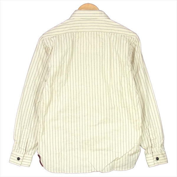 SUGAR CANE シュガーケーン SC27076 8.5oz. WHITE WABASH WORK SHIRT ウォバッシュ ワーク 長袖シャツ 白系 S【新古品】【未使用】【中古】