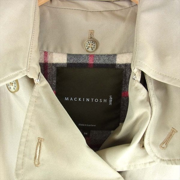 Mackintosh マッキントッシュ スコットランド製 トレンチコート ベルト ライナー付き レディース コート ベージュ系 34【中古】