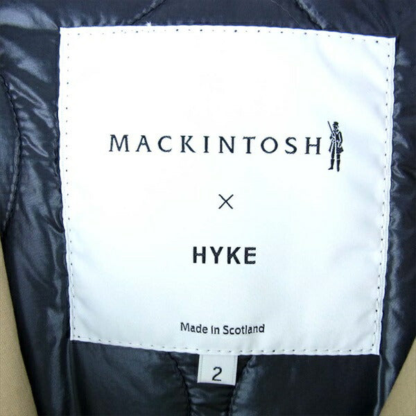 Mackintosh マッキントッシュ × ハイク HYKE ゴム引きライナー付フーデッド コート レディース コート ベージュ系 2【中古】