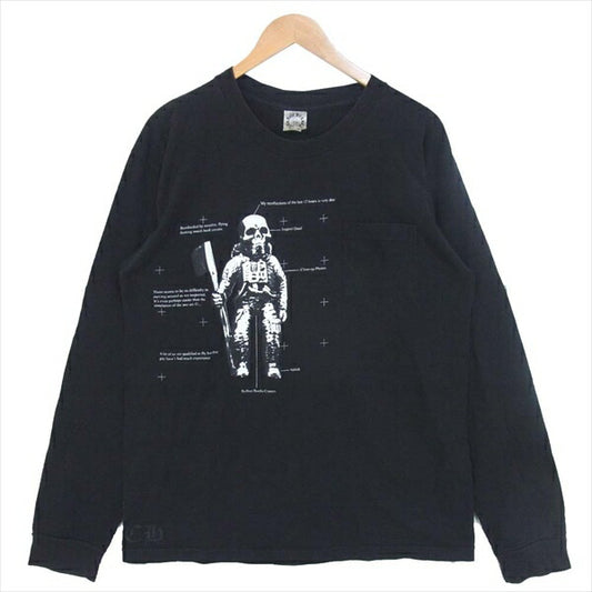 CHROME HEARTS クロムハーツ（原本無） フォティナスカル プリント ポケットカットソー ロンT カットソー ブラック系 ブラック系 L【中古】