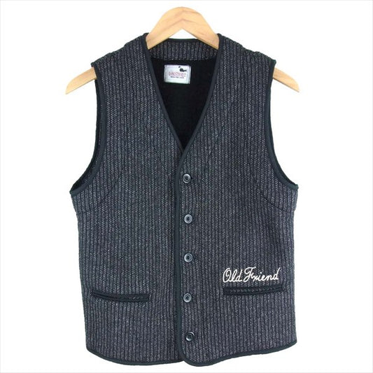 GANGSTERVILLE ギャングスタービル 19AW THUG - BEACH VEST ビーチクロスベスト カジュアルベスト 黒系 S【中古】