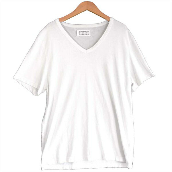 MAISON MARTIN MARGIELA メゾンマルタンマルジェラ 14AW Vネック 半袖 Tシャツ 白系 白系 M【中古】