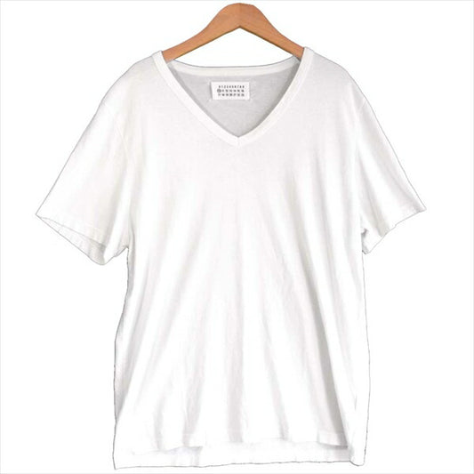 MAISON MARTIN MARGIELA メゾンマルタンマルジェラ 14AW Vネック 半袖 Tシャツ 白系 白系 M【中古】