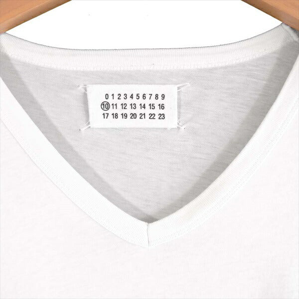 MAISON MARTIN MARGIELA メゾンマルタンマルジェラ 14AW Vネック 半袖 Tシャツ 白系 白系 M【中古】