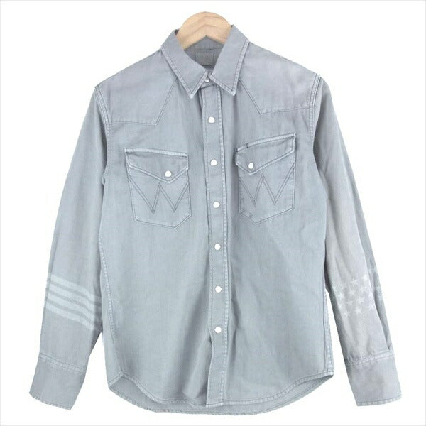Ron Herman ロンハーマン Wrangler ラングラー 別注 WS9004 USED加工 デニム ウエスタン シャツ グレー系 グレー系 S【中古】