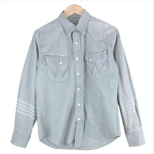 Ron Herman ロンハーマン Wrangler ラングラー 別注 WS9004 USED加工 デニム ウエスタン シャツ グレー系 グレー系 S【中古】