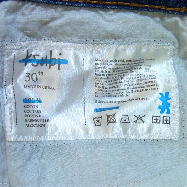 スビ CHITCH RATTLE TRASH リペア 加工 クラッシュデニム デニム パンツ インディゴブルー系 30【中古】