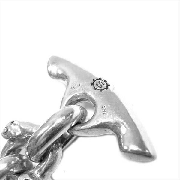 STARLIN GEAR スターリンギア ギャランティ付属 Twin Skull w/Basiclink ツインスカル ベーシックリンク ブレスレット シルバー【中古】