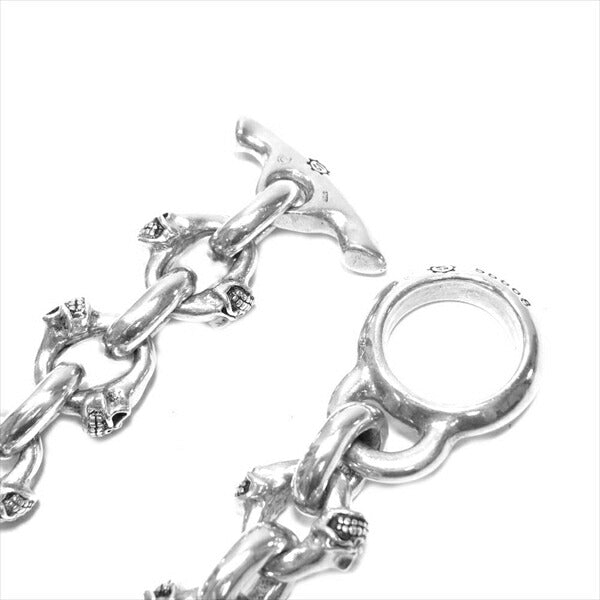 STARLIN GEAR スターリンギア ギャランティ付属 Twin Skull w/Basiclink ツインスカル ベーシックリンク ブレスレット シルバー【中古】