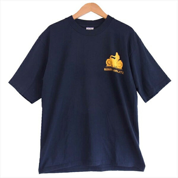 LANGLITZ LEATHERS ラングリッツレザーズ ロゴプリント メンズ Tシャツ ネイビー系 ネイビー系 M【中古】
