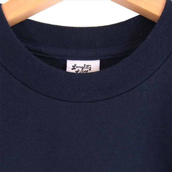 LANGLITZ LEATHERS ラングリッツレザーズ ロゴプリント メンズ Tシャツ ネイビー系 ネイビー系 M【中古】