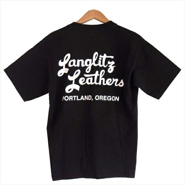 LANGLITZ LEATHERS ラングリッツレザーズ K9 ロゴプリント Tシャツ ブラック系 ブラック系 M【中古】