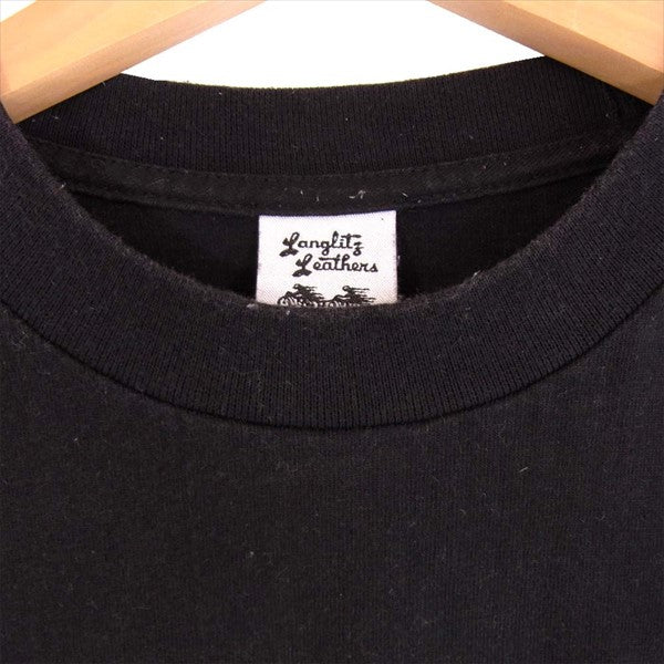 LANGLITZ LEATHERS ラングリッツレザーズ K9 ロゴプリント Tシャツ ブラック系 ブラック系 M【中古】