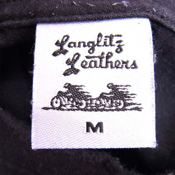 LANGLITZ LEATHERS ラングリッツレザーズ K9 ロゴプリント Tシャツ ブラック系 ブラック系 M【中古】