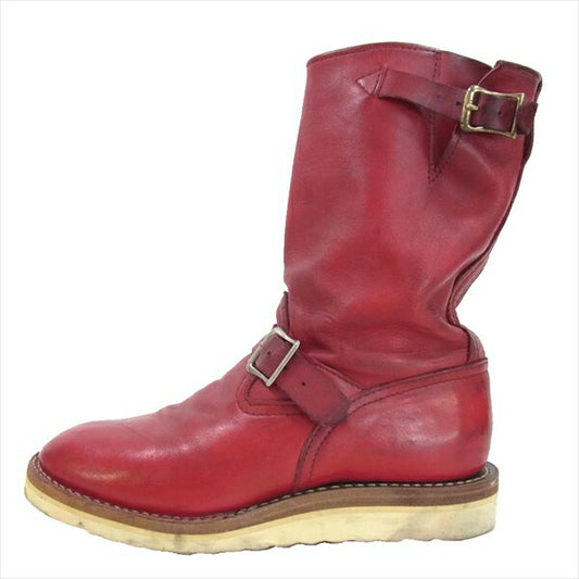 WESCO ウエスコ Boss ボス スチール無し エンジニア ブーツ レッド系 サイズ表記なし(実寸約25.5cm)【中古】