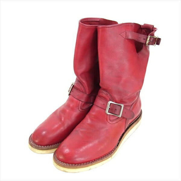 WESCO ウエスコ Boss ボス スチール無し エンジニア ブーツ レッド系 サイズ表記なし(実寸約25.5cm)【中古】
