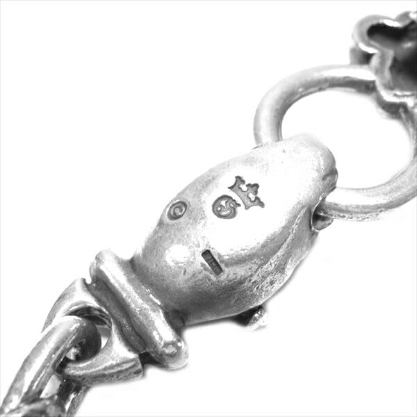 GABOR ガボール ギャランティ付属 スカルオン4ハートクラウンキーパー 2ブルドッグ スラントヘッド 絶壁 7スカル 7マカロニ ウォレットチェーン シルバー【中古】