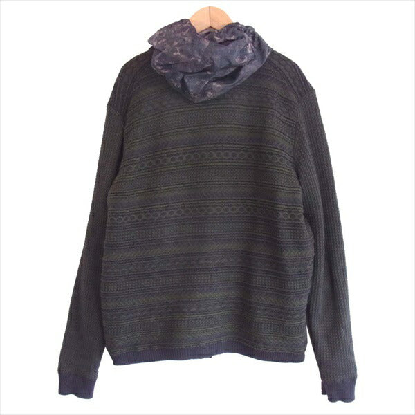 Missoni ミッソーニ カモ柄 リバーシブル ナイロン ニット ブルゾン カーキ(オリーブグリーン)系 48【中古】