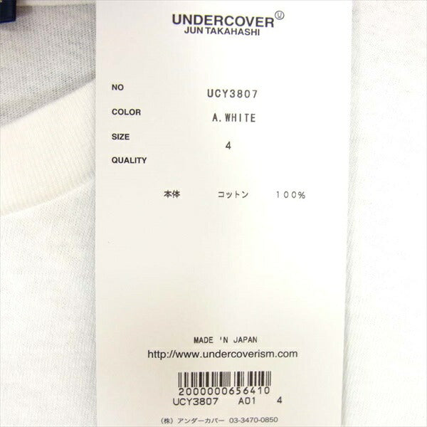UNDERCOVER アンダーカバー UCY3807 20SS メッセ―ジ グラフィック プリント 半袖 Tシャツ 白系 白系 4【新古品】【未使用】【中古】