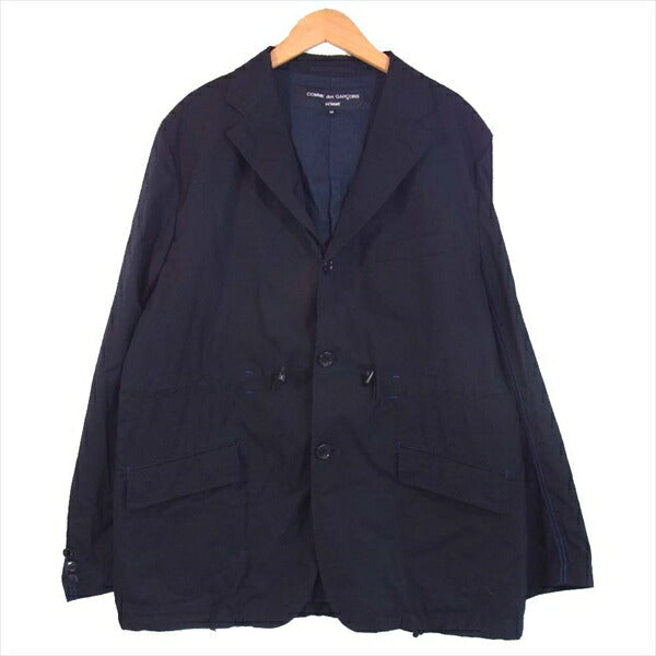 COMME des GARCONS HOMME コムデギャルソンオム 20SS HE-J028 ドローコードディテール ジャケット ネイビー系 M【美品】【中古】