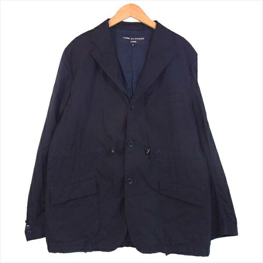 COMME des GARCONS HOMME コムデギャルソンオム 20SS HE-J028 ドローコードディテール ジャケット ネイビー系 M【美品】【中古】