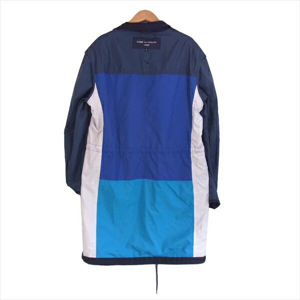 COMME des GARCONS HOMME コムデギャルソンオム 20SS HE-C001 ウールドビーモッズディテールコート リバーシブル コート ネイビー系 M【極上美品】【中古】