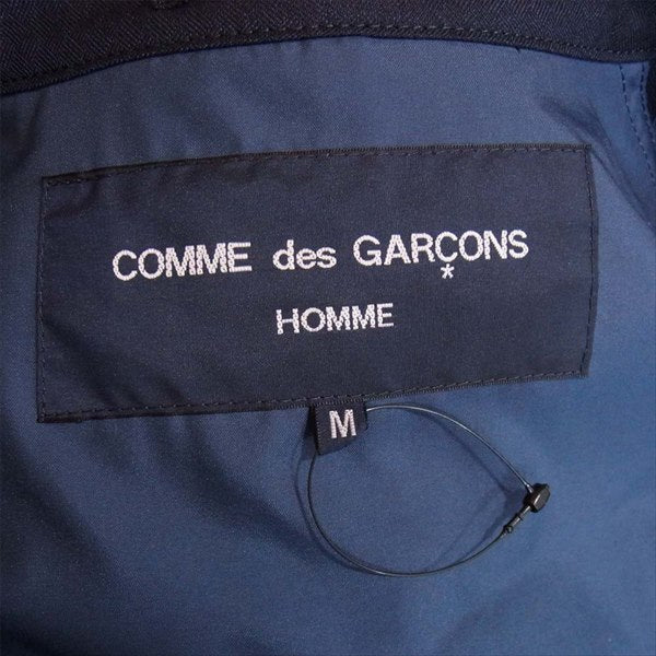 COMME des GARCONS HOMME コムデギャルソンオム 20SS HE-C001 ウールドビーモッズディテールコート リバーシブル コート ネイビー系 M【極上美品】【中古】