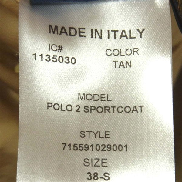 POLO RALPH LAUREN ポロ・ラルフローレン 国内正規品 イタリア製 715591029001 3Bテーラードジャケット ベージュ系 ベージュ系 S【中古】
