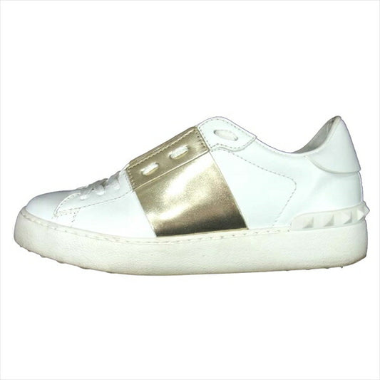 VALENTINO ヴァレンティノ 17SS ZW2S0781 ロックスタッズ レディース スニーカー ホワイト系 22cm程度【中古】