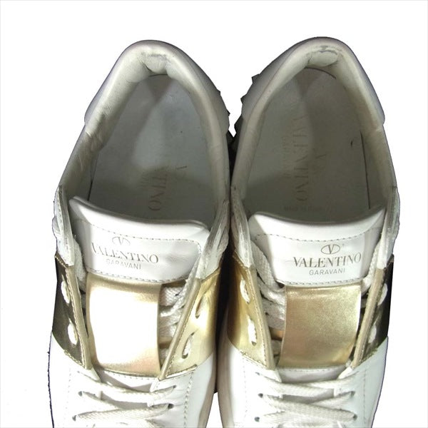 VALENTINO ヴァレンティノ 17SS ZW2S0781 ロックスタッズ レディース スニーカー ホワイト系 22cm程度【中古】