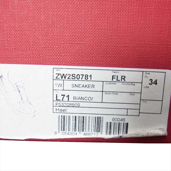 VALENTINO ヴァレンティノ 17SS ZW2S0781 ロックスタッズ レディース スニーカー ホワイト系 22cm程度【中古】