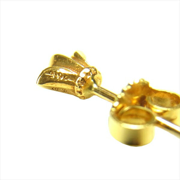 CHROME HEARTS クロムハーツ（原本無） 22K STUD CROSSTAIL スタッド クロステイル 925 片耳 ピアス ゴールド系【中古】