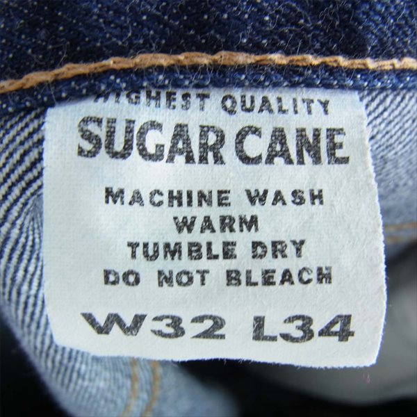 SUGAR CANE シュガーケーン SC41947 STANDARD DENIM PANTS スタンダード デニム パンツ インディゴブルー系 インディゴブルー系 32【中古】