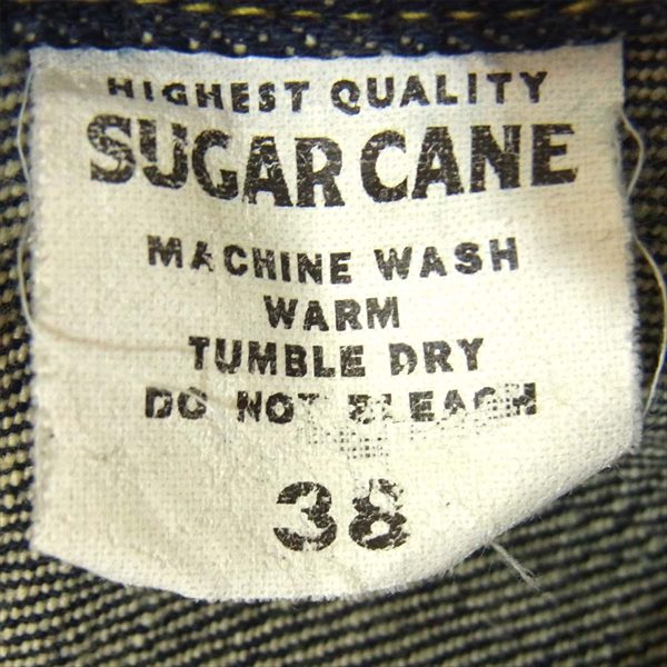 SUGAR CANE シュガーケーン SC10303 303 Okinawa Blouse 1st Type 琉球藍混砂糖黍 デニム ジャケット インディゴブルー系 38【中古】