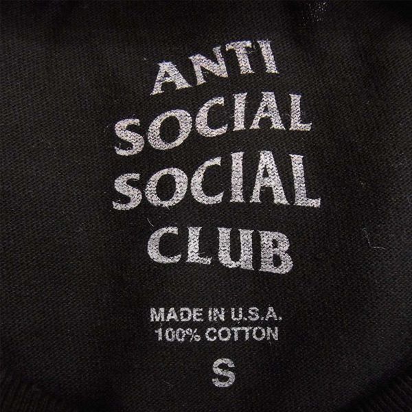 アンチソーシャルソーシャルクラブ ロゴ プリント 半袖 Tシャツ 黒系 黒系 S【中古】