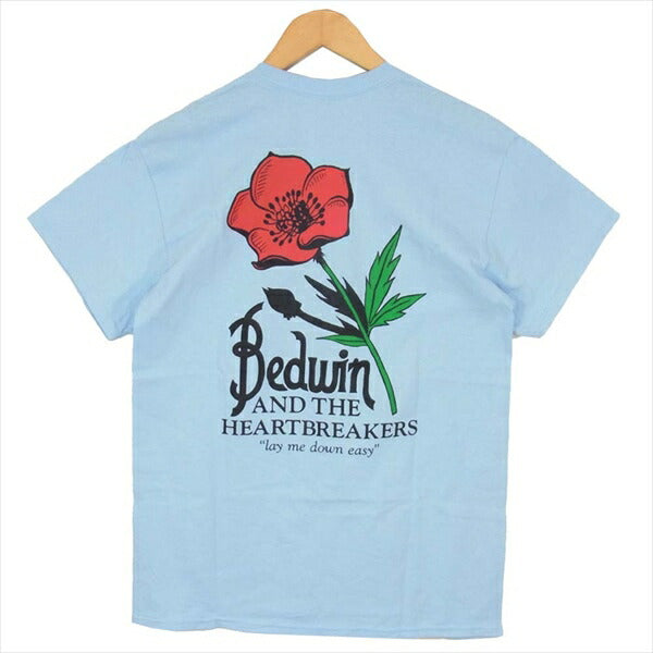 ベドウィン フラワー プリント クルーネック 半袖 ショートスリーブ Tシャツ 水色系 水色系 3【中古】