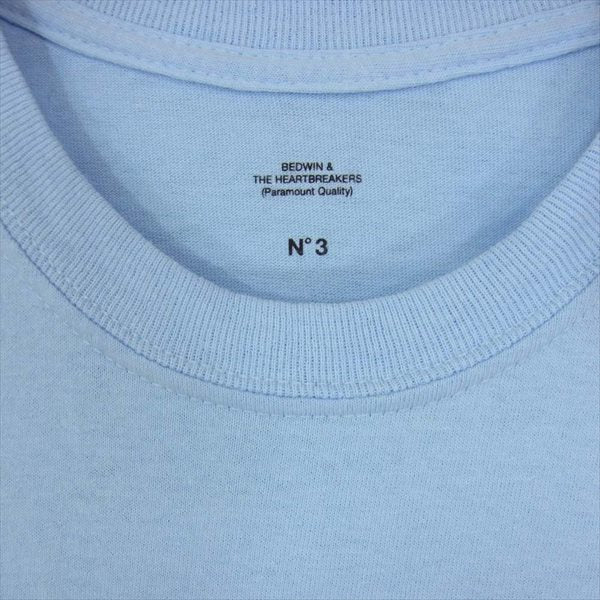ベドウィン フラワー プリント クルーネック 半袖 ショートスリーブ Tシャツ 水色系 水色系 3【中古】