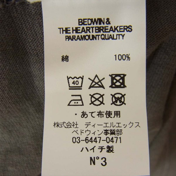ベドウィン ポケット クルーネック 半袖 Tシャツ チャコール系 チャコール系 3【中古】