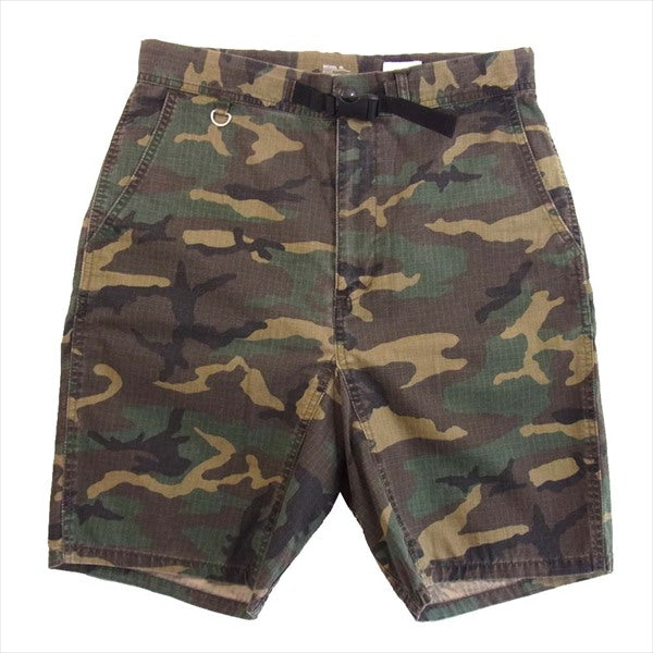 ベドウィン CAMO カモ柄 迷彩 コットン ハーフ パンツ ショーツ ハーフ カーキ(オリーブグリーン)系 カーキ(オリーブグリーン)系 2【中古】